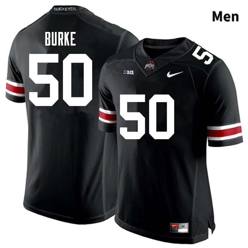 Ohio State Buckeyes Quinton Burke Men's #50 Black Authentic Stitched College Football Jersey